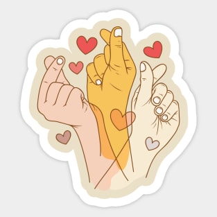 Finger heart Sticker